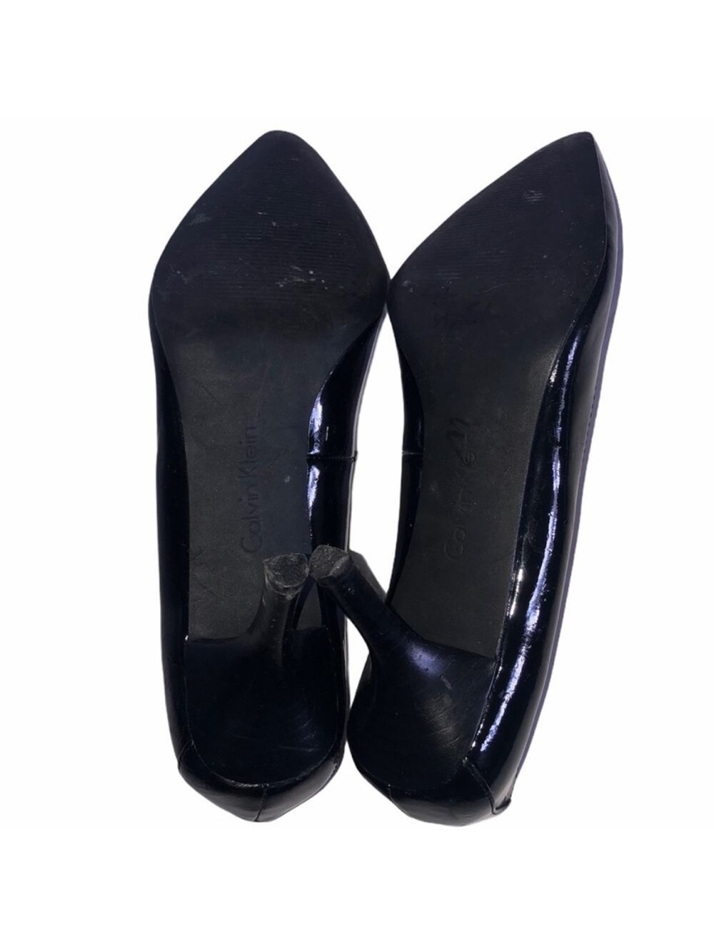 Calvin Klein Black Pointy Diva Heels Size 6 - Picture 6 of 6
